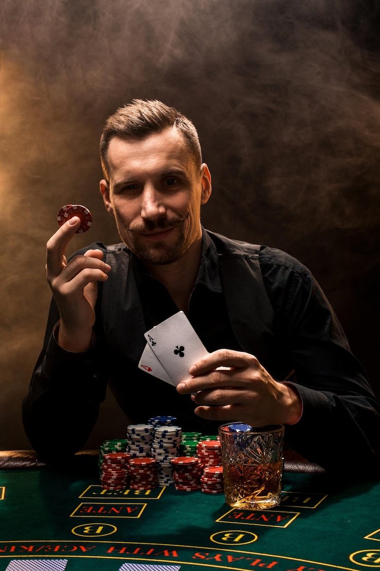 Meja blackjack Asia Gaming dengan dealer dan area taruhan