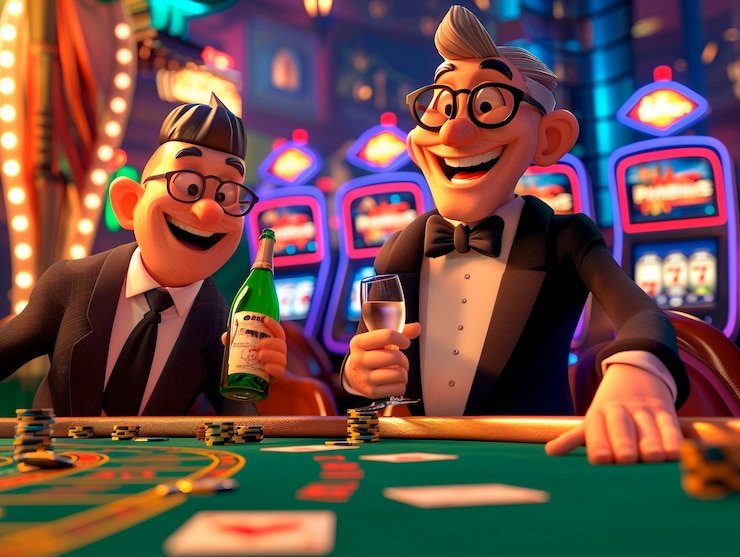 Studio dealer langsung baccarat dengan kamera multi-sudut