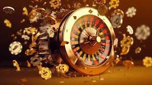 Meja blackjack dengan saldo akun virtual ditampilkan di bagian atas layar